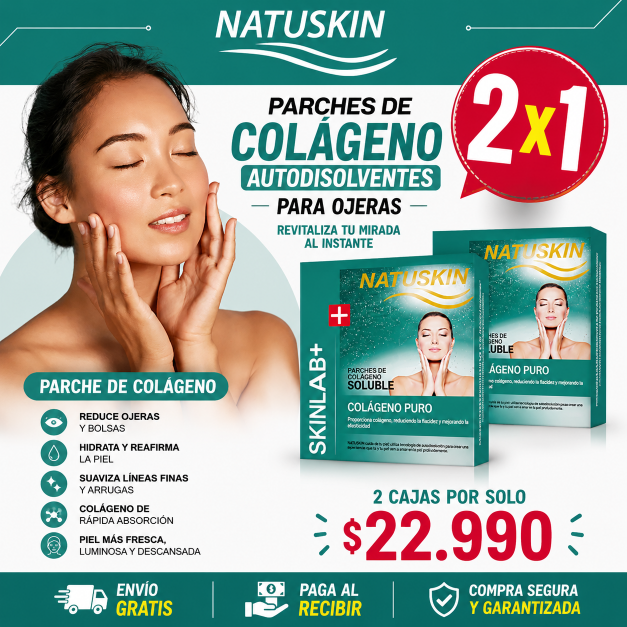 Parches colageno absorventes magicos 6 UNIDADES X CAJA