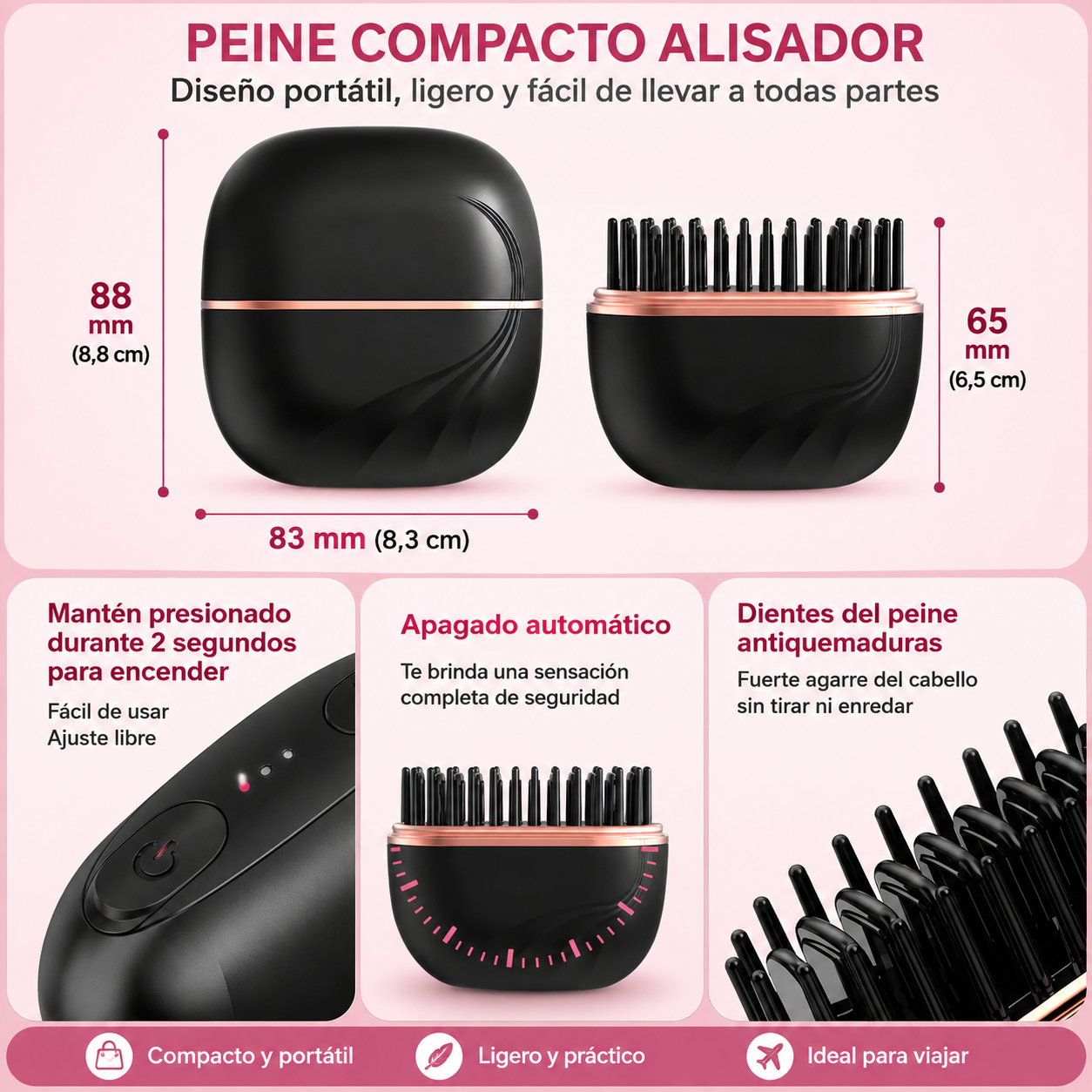 PEINE COMPACTO DIGITAL ALISADOR