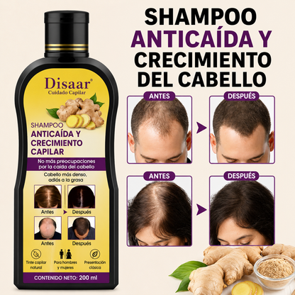 🌿 SHAMPOO ANTICAÍDA PRO DE JENGIBRE – FUERZA Y CRECIMIENTO DESDE LA RAÍZ