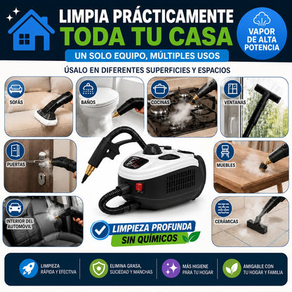 Limpiador A Vapor Presion 2500w Portatil